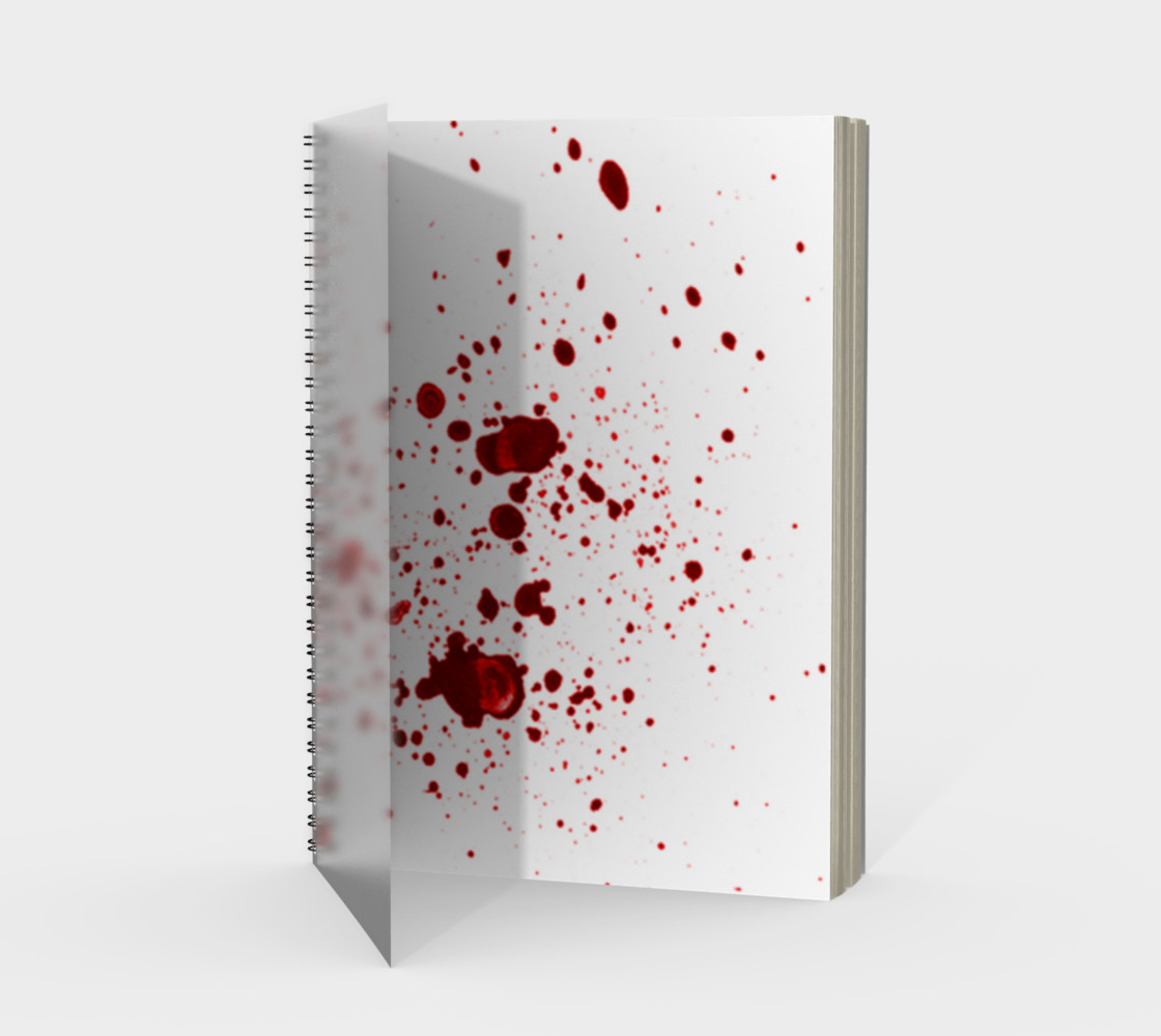 Blood Splatter First Cosplay Halloween Spiral Notebook preview #1