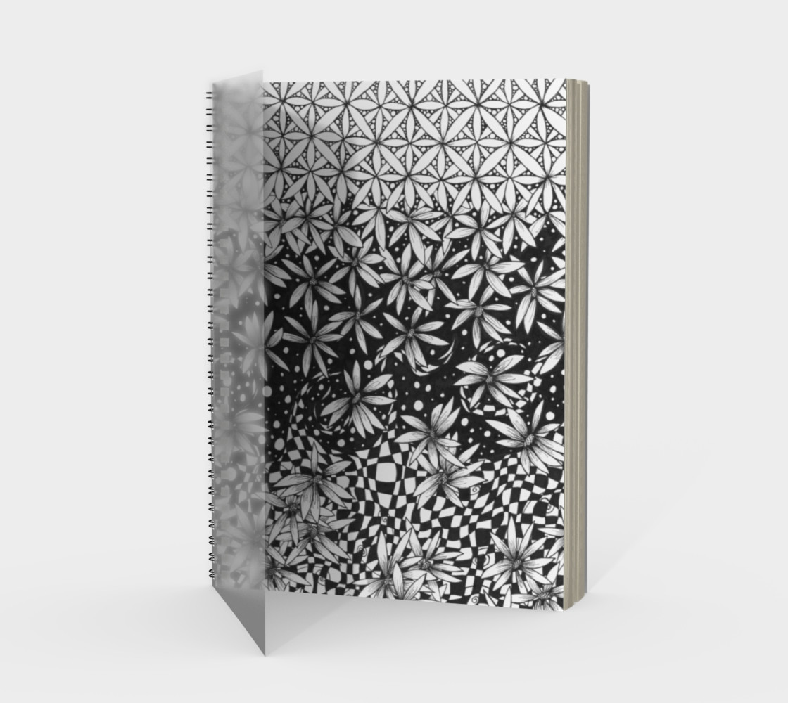 Alchemy Mind Transforming Flower of Life Spiral Notebook 3D preview