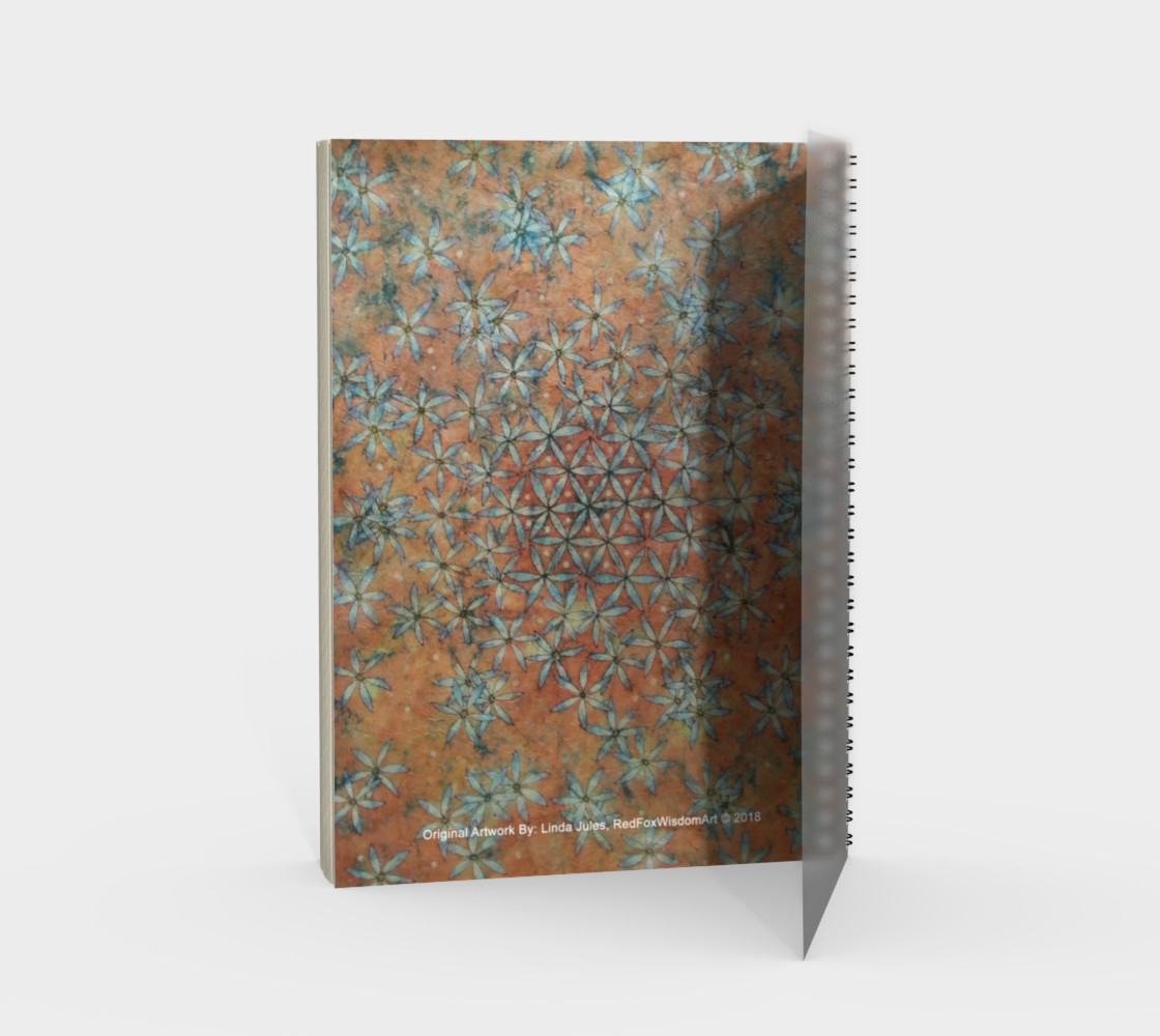 Taggart Spring Watercolor Batik Flower of Life Spiral Notebook preview #2