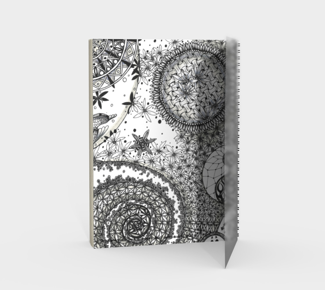 Dragonfly Floral Mandala Forest Spiral Notebook preview #2