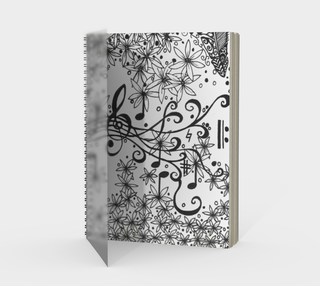 Garden Symphony Spiral Notebook 3D preview