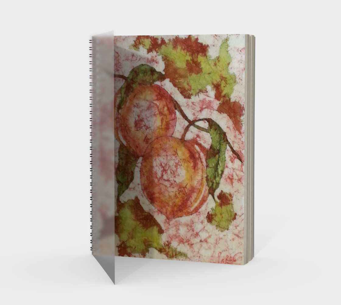 Really Love Your Peaches Watercolor Spiral Notebook 3D preview
