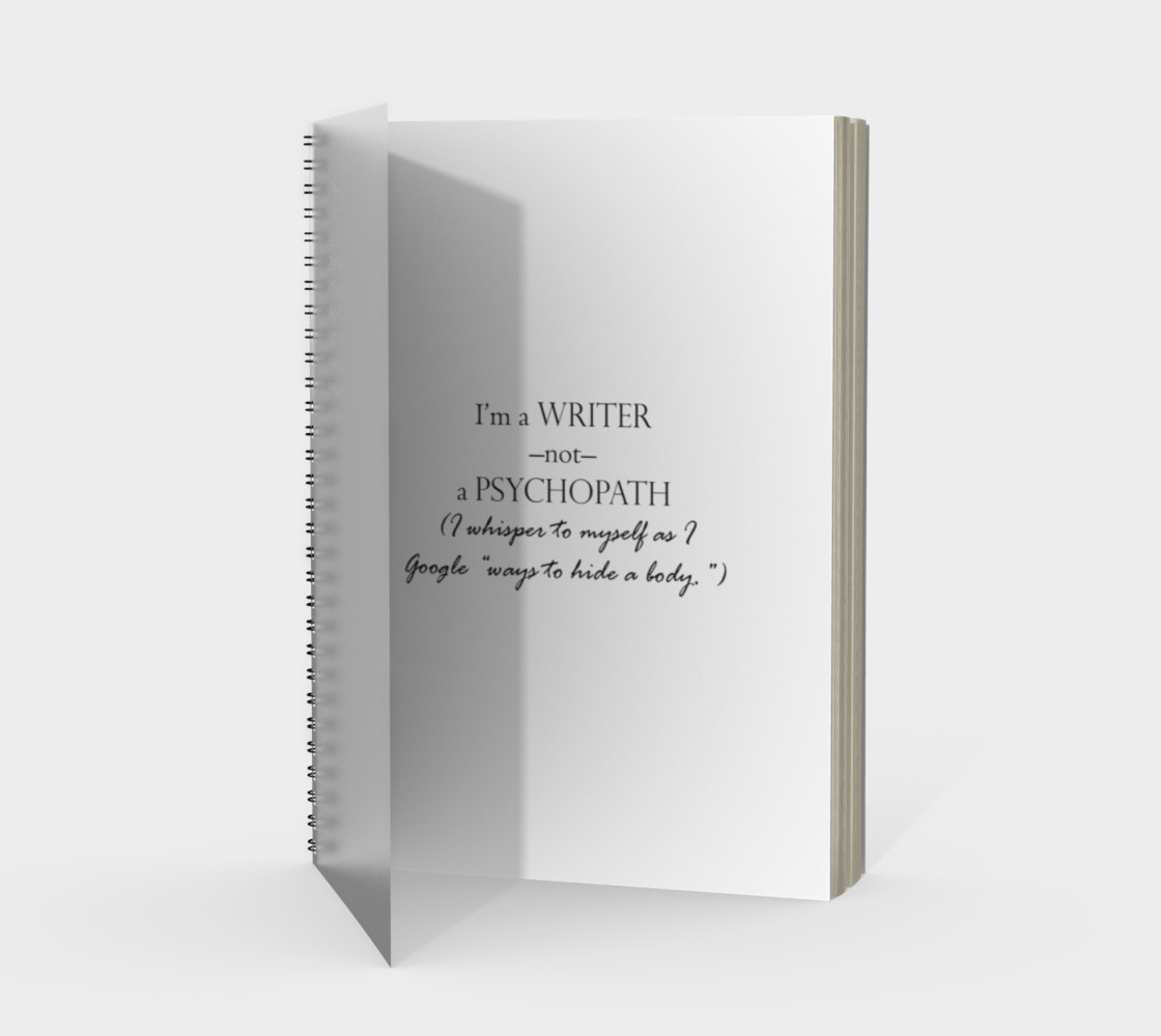 Writer Not Psycho Spiral Bound Notebook preview #1