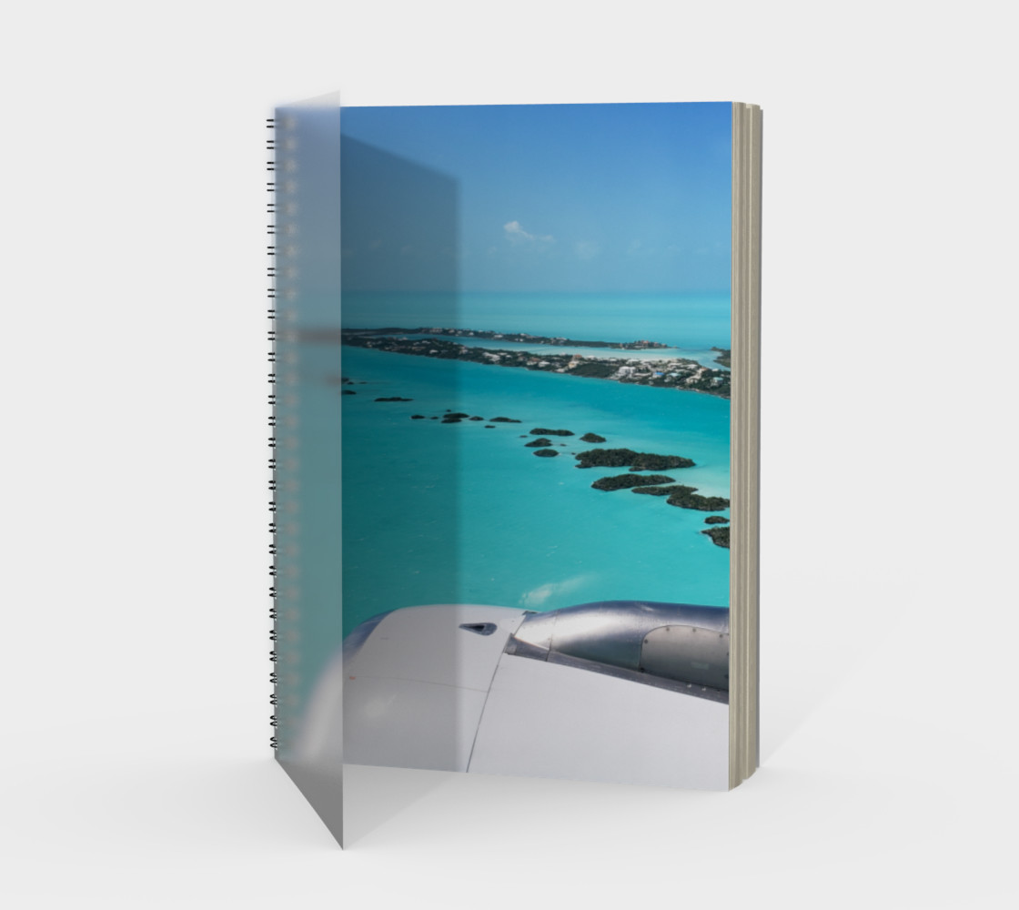 Aperçu de Turks and Caicos Airplane Vew Spiral Notebook #1