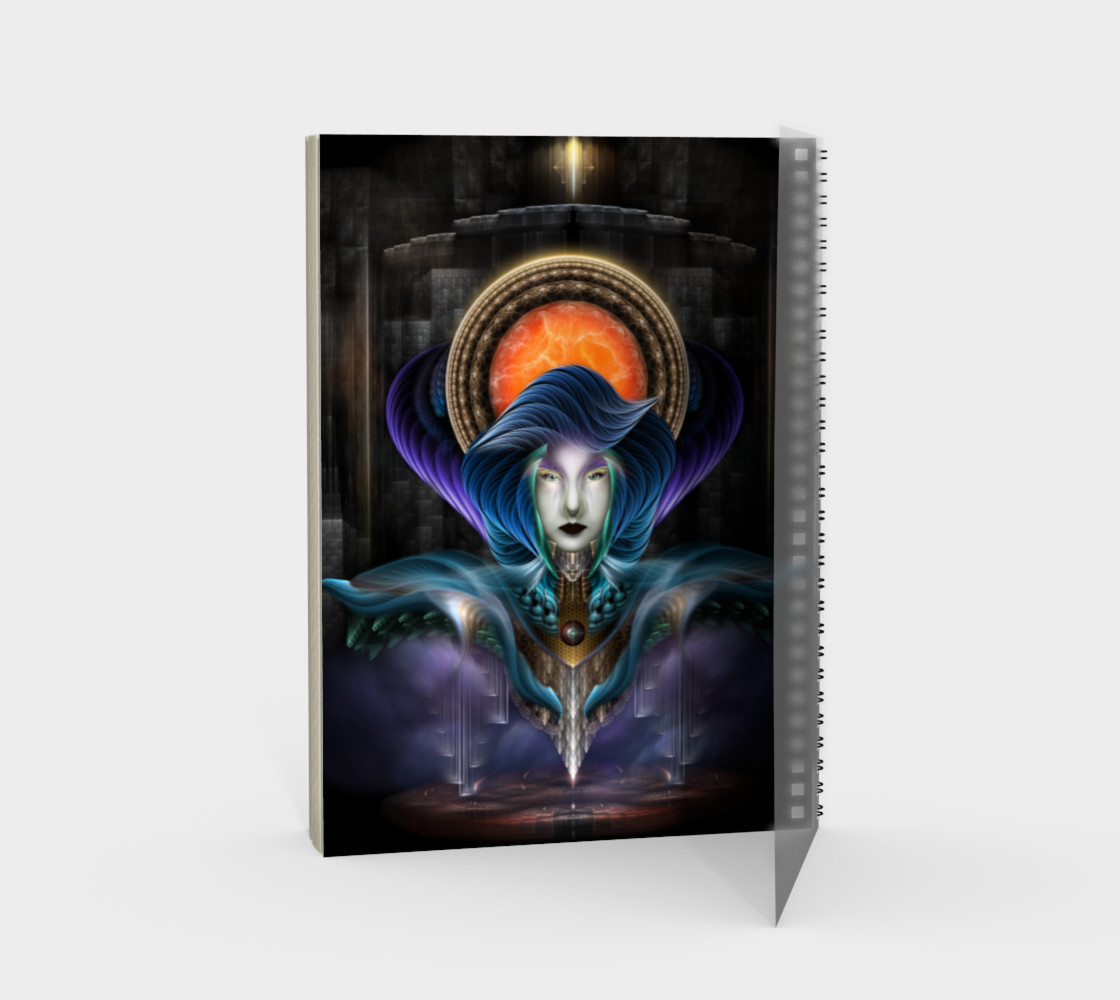 Trilia - Goddess Of The Orange Moon Spiral Notebook thumbnail #3