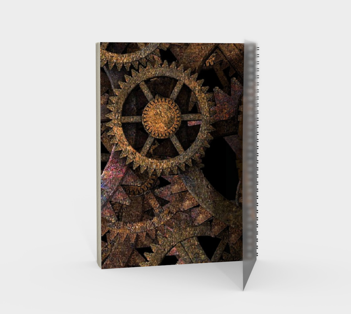 Steampunk Gears Spiral Notebook thumbnail #3