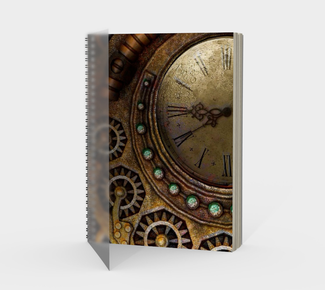 Steampunk Gears Spiral Notebook preview #1