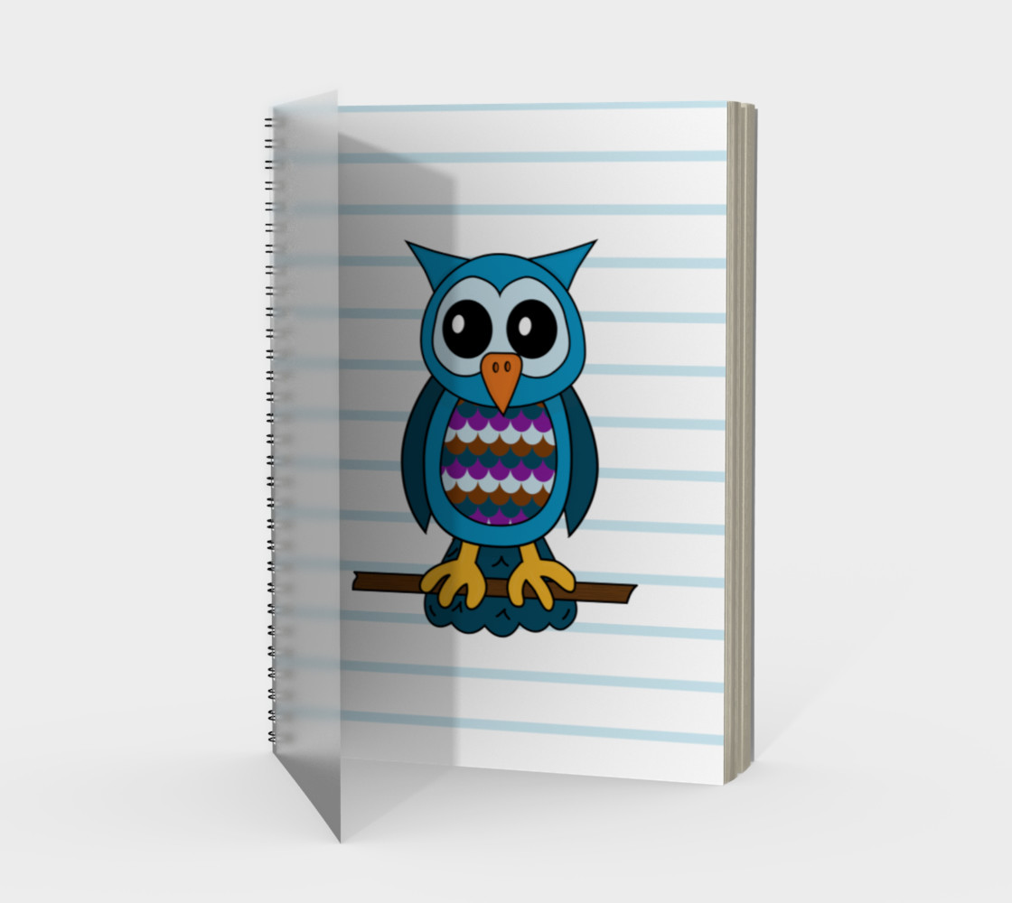 Aperçu de Oliver the Owl Spiral Notebook #1