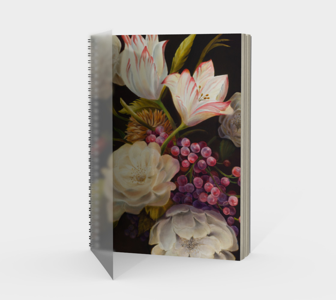 Winter Floral Spiral Notebook preview #1