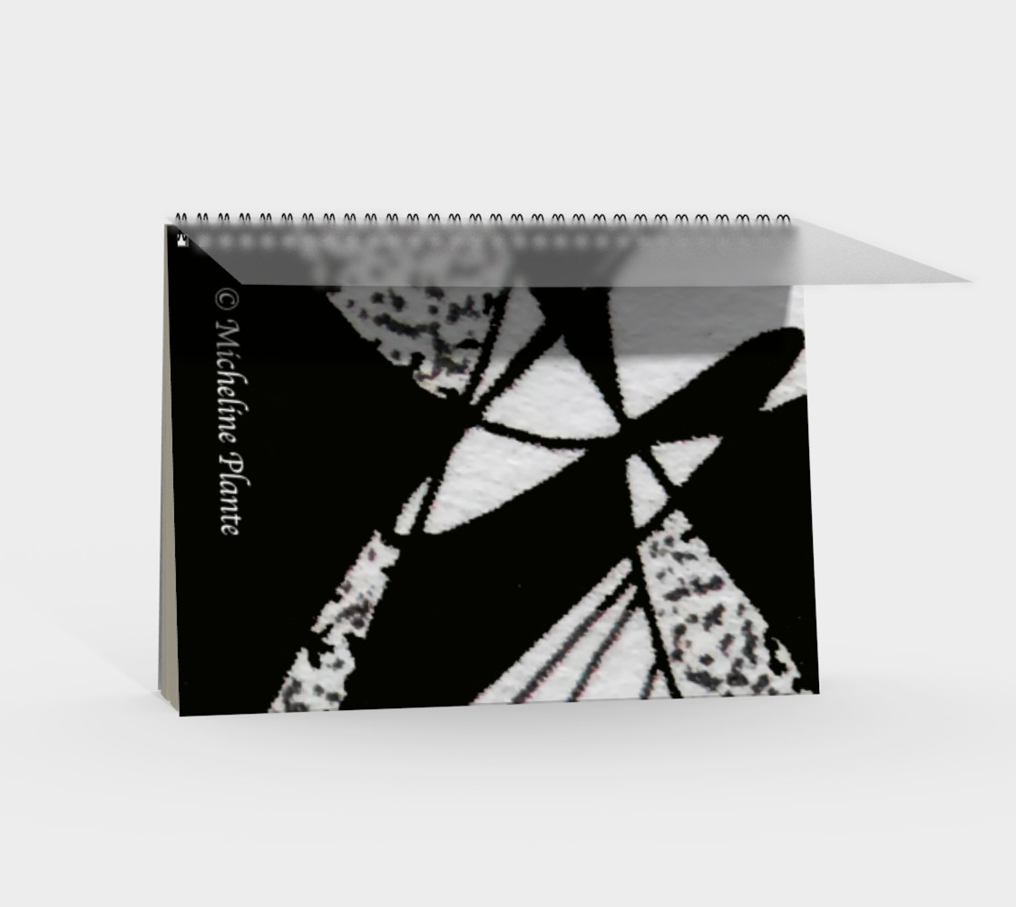 Aperçu de Carnet à spirale-Griffe Noir et blanc-micheline-plante #2