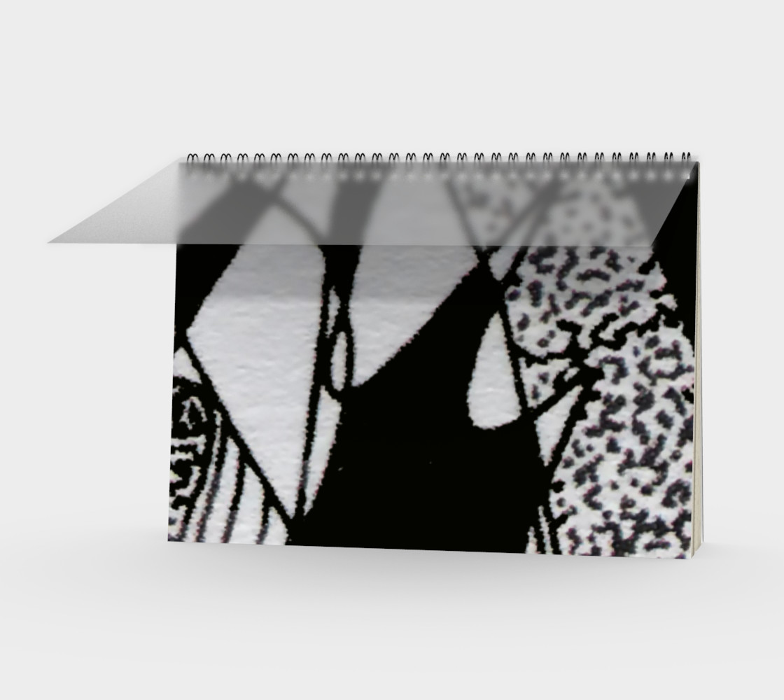 Aperçu de Carnet à spirale-Griffe Noir et blanc-micheline-plante #1