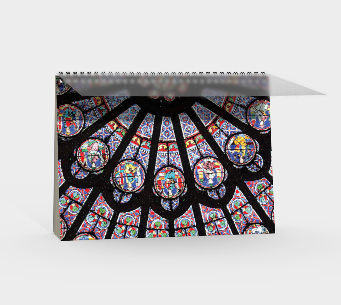 Aperçu de Rose South Window, Notre Dame Paris Spiral Notebook #2