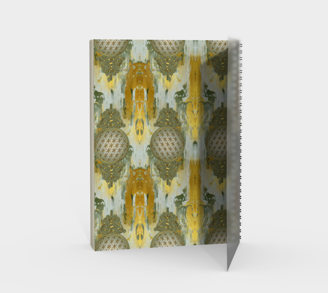 Sacred Geometry Flower Of Life - Vintage Gold Painting Vertical preview #2