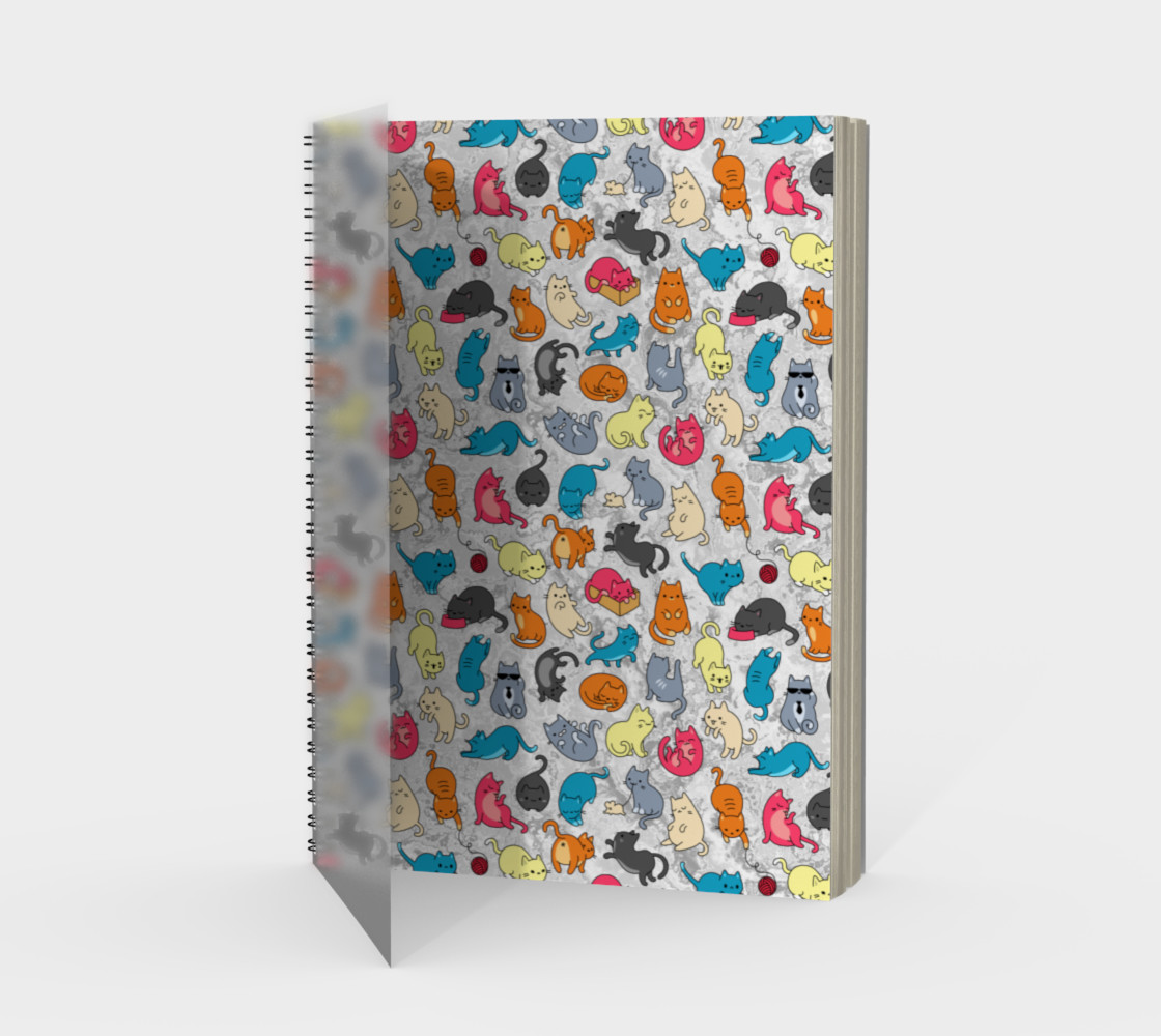 Aperçu de Colorful Funny Cute Kitty Cats Pattern #1