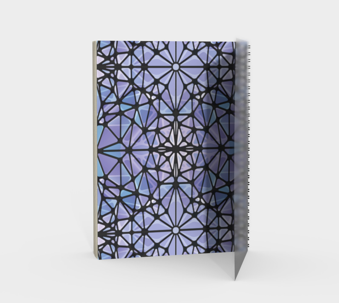 Purple and Blue Kaleidoscope Spiral Notebook - Portrait preview #2