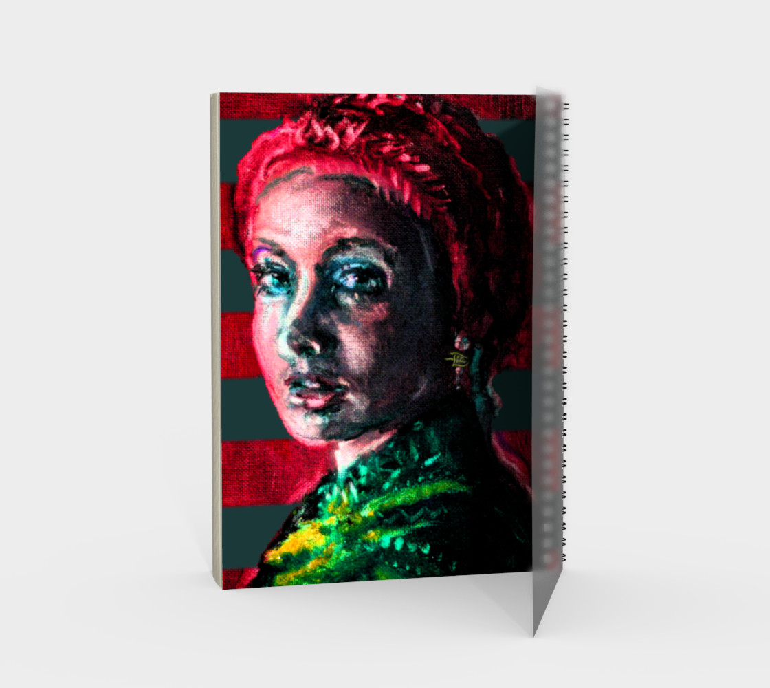 Aperçu de Girl with the Devin Earring Spiral Notebook (48 pgs./blank) #2