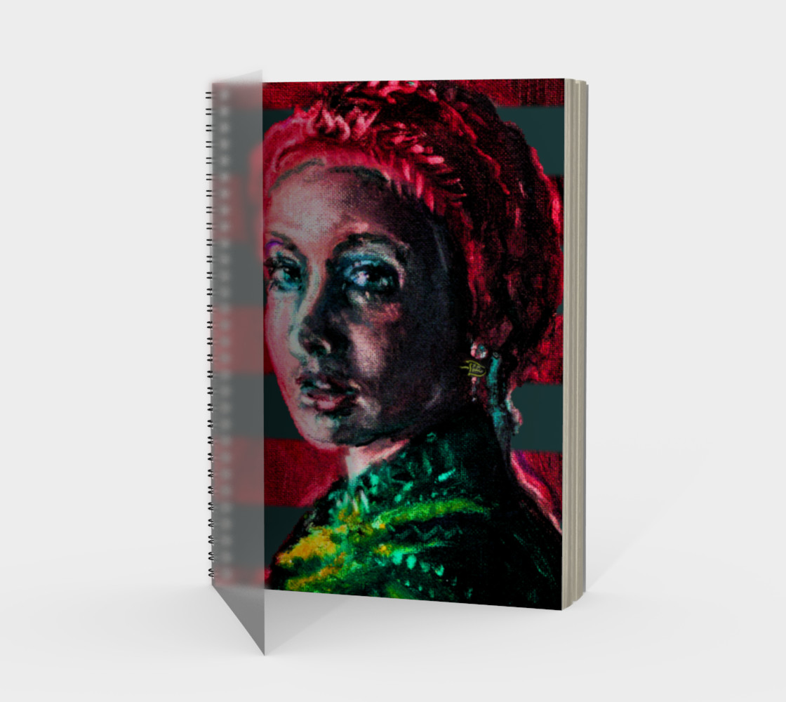 Aperçu de Girl with the Devin Earring Spiral Notebook (48 pgs./blank) #1