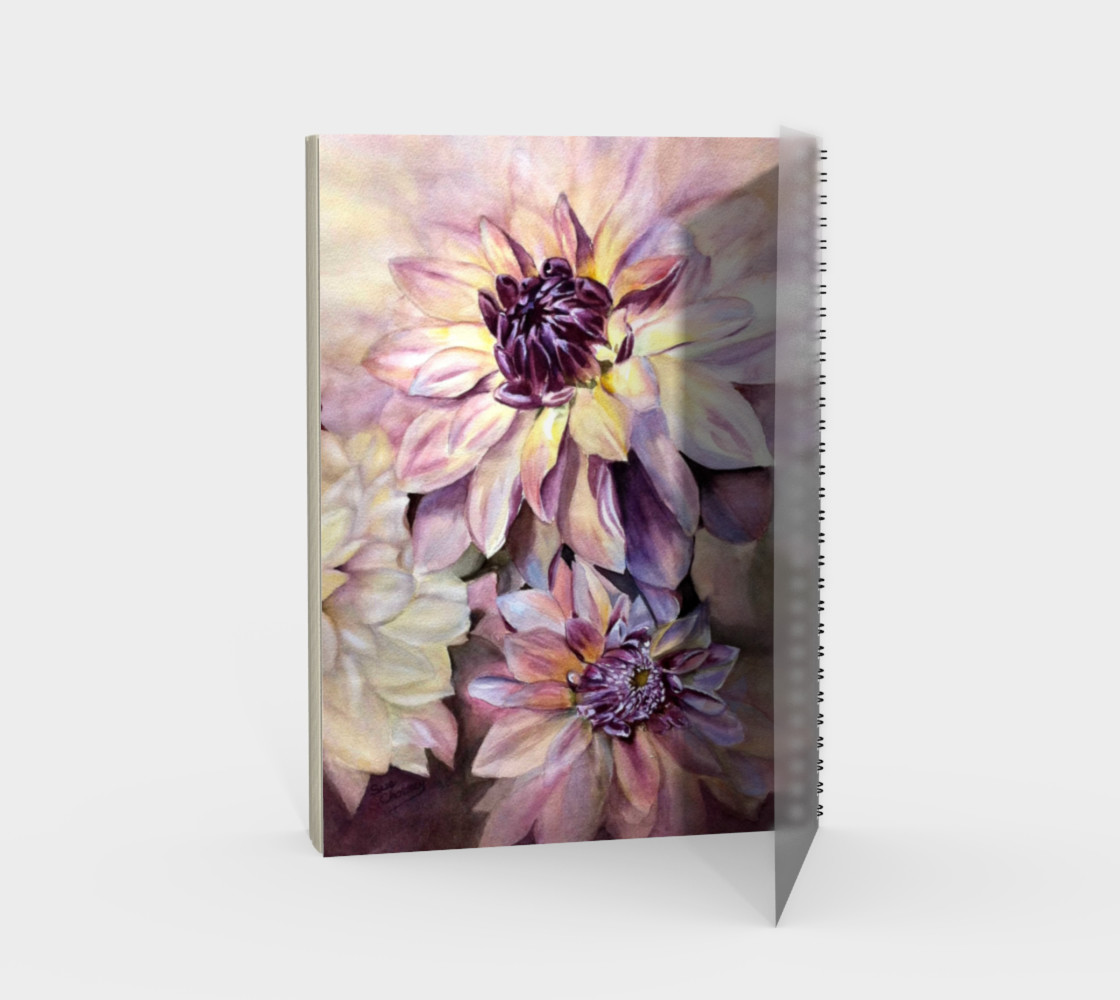 Dahlias Spiral Notebook preview #2