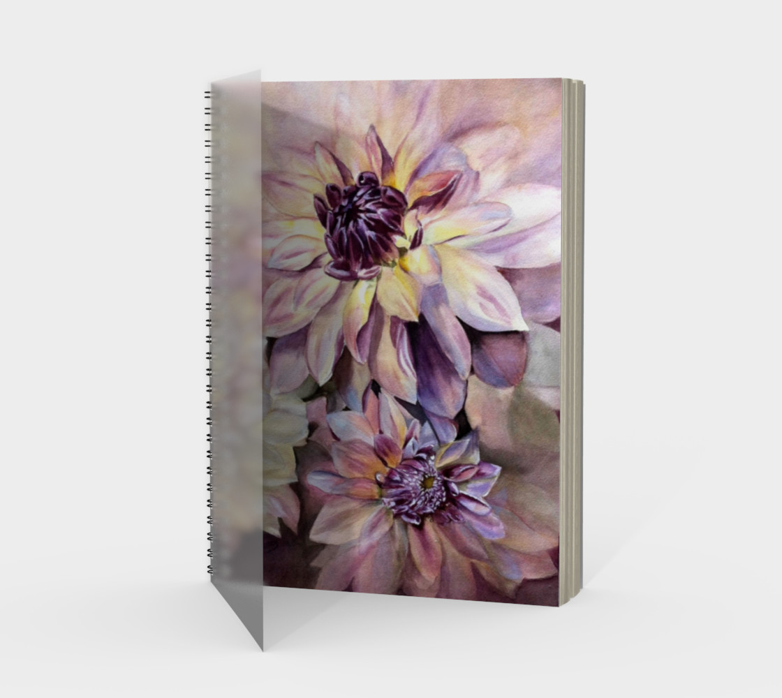 Dahlias Spiral Notebook preview #1
