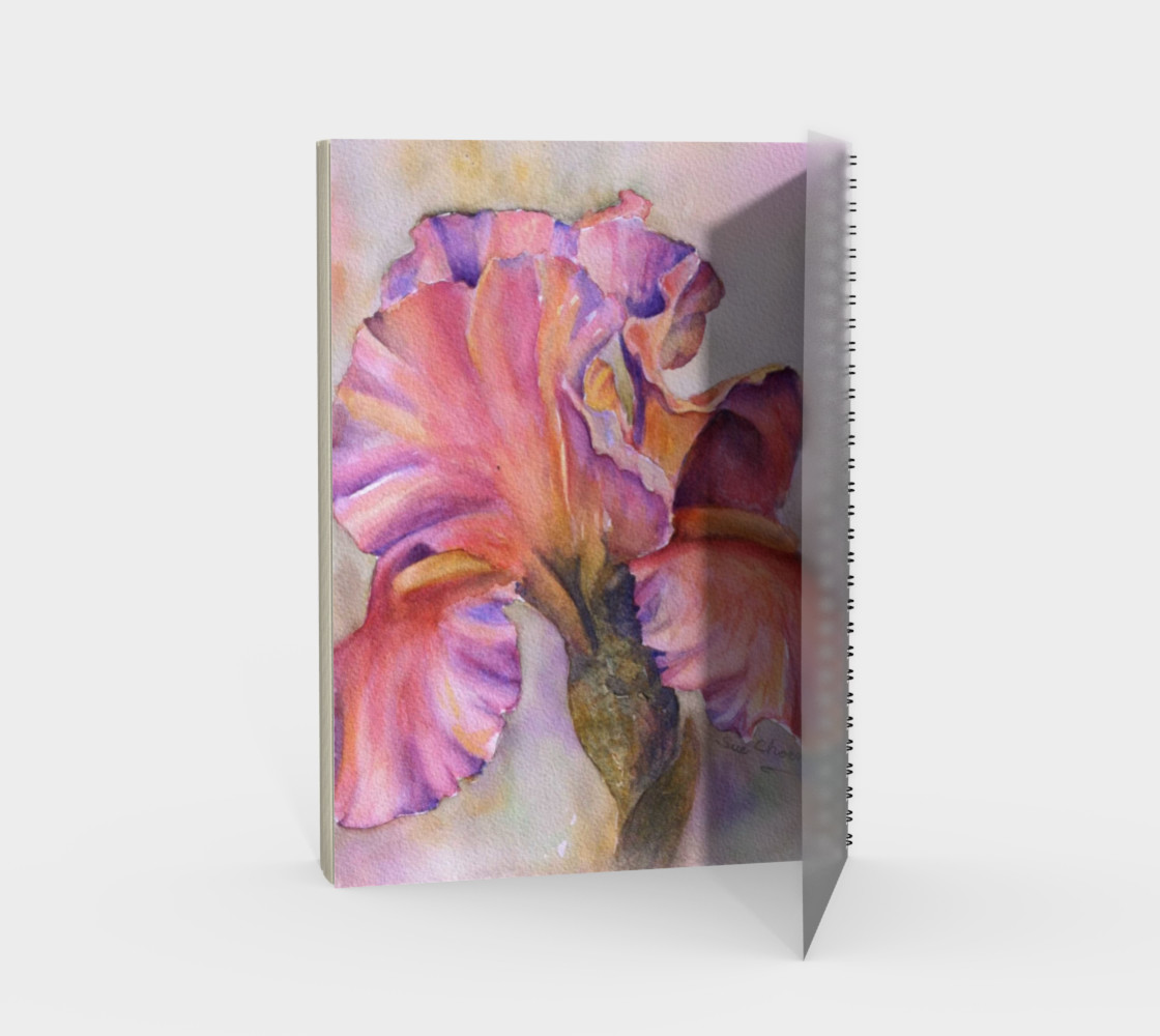 Pink Iris Spiral Notebook preview #2