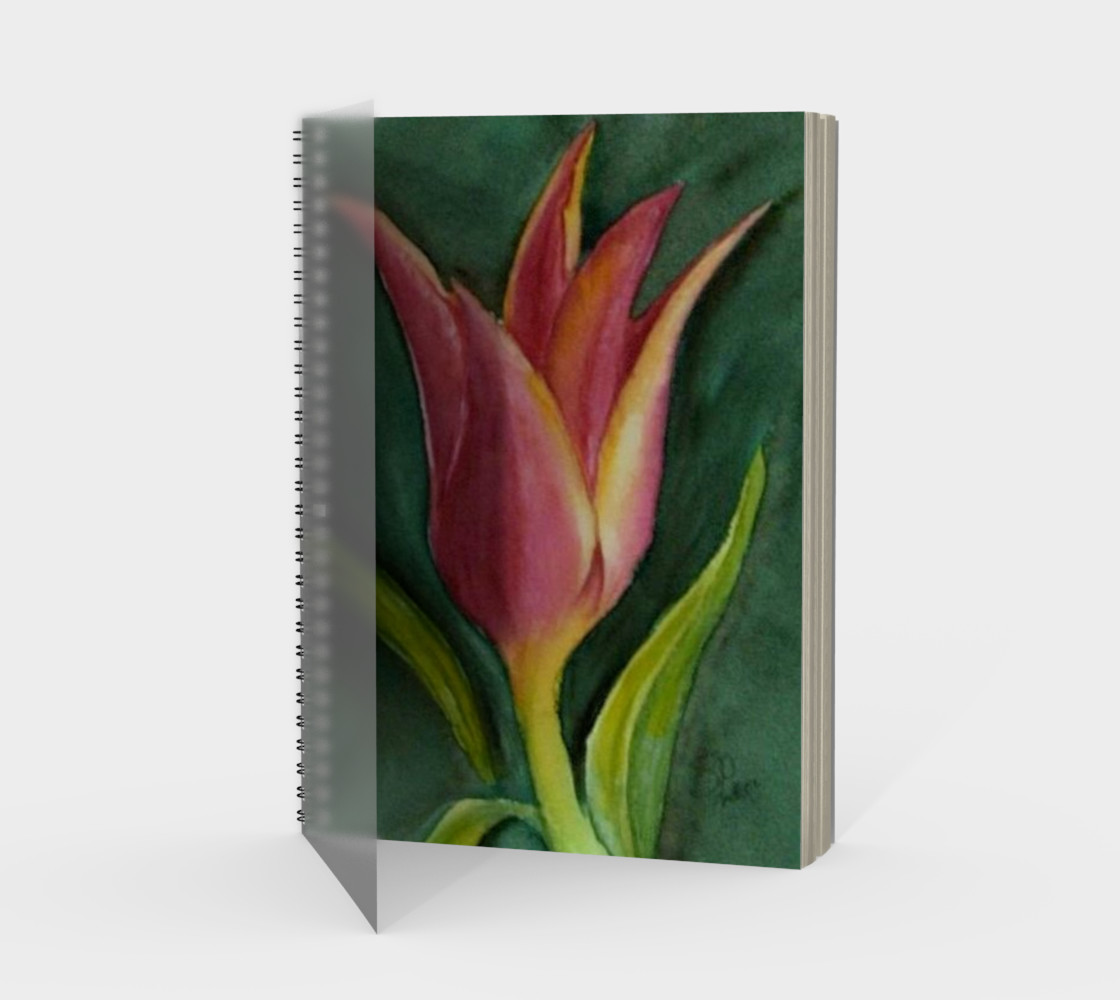 Single Tulip Spiral Notebook preview #1