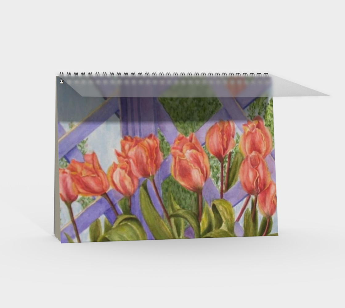 Orange Tulips Spiral Notebook preview #2