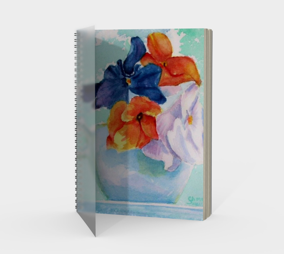 Pansy Cup Spiral Notebook preview #1