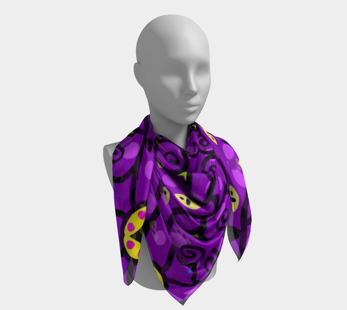 Purple and Gold Square Scarf preview #4
