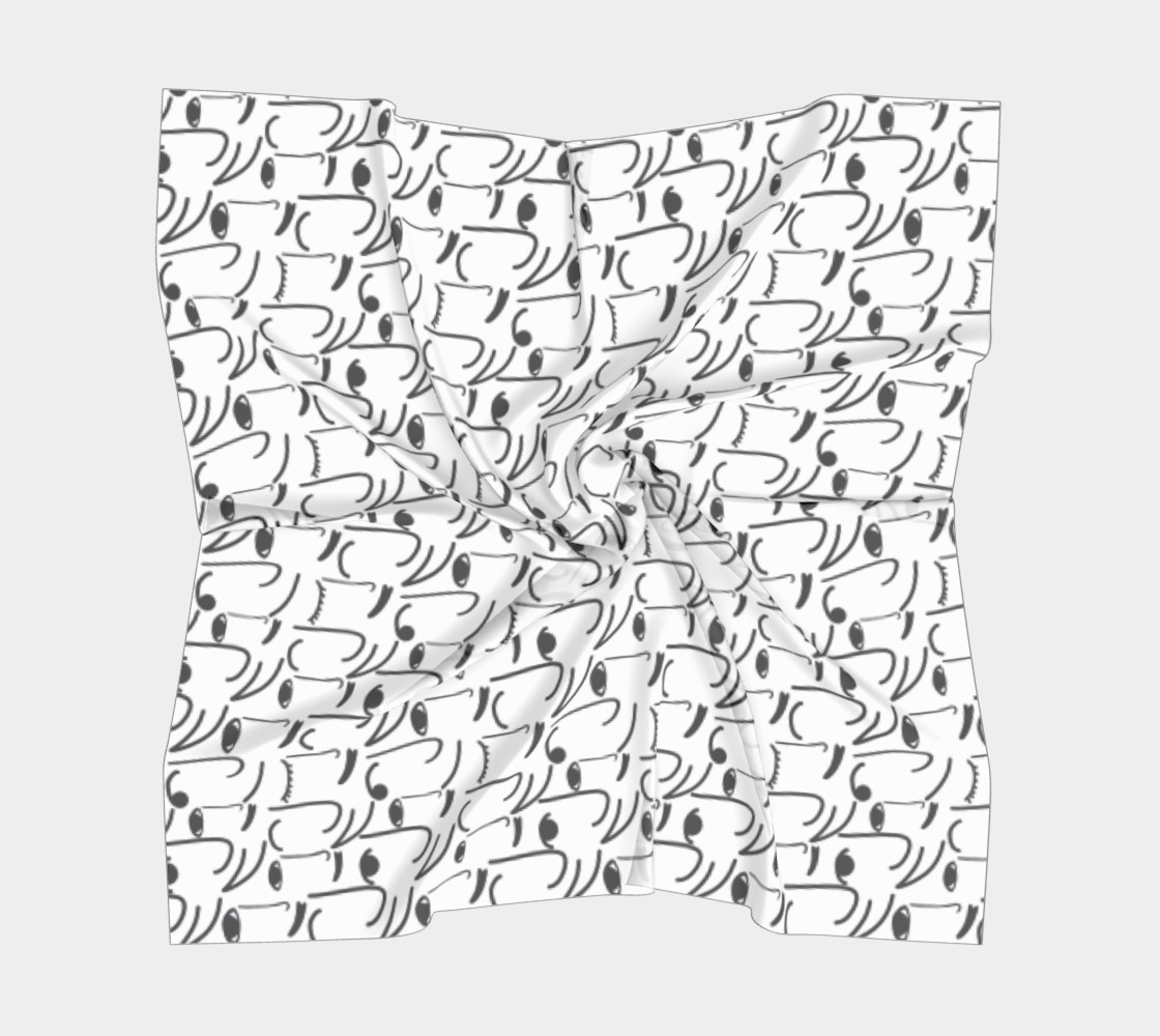 Black & White Doodle Art Smiling Side Faces preview #5