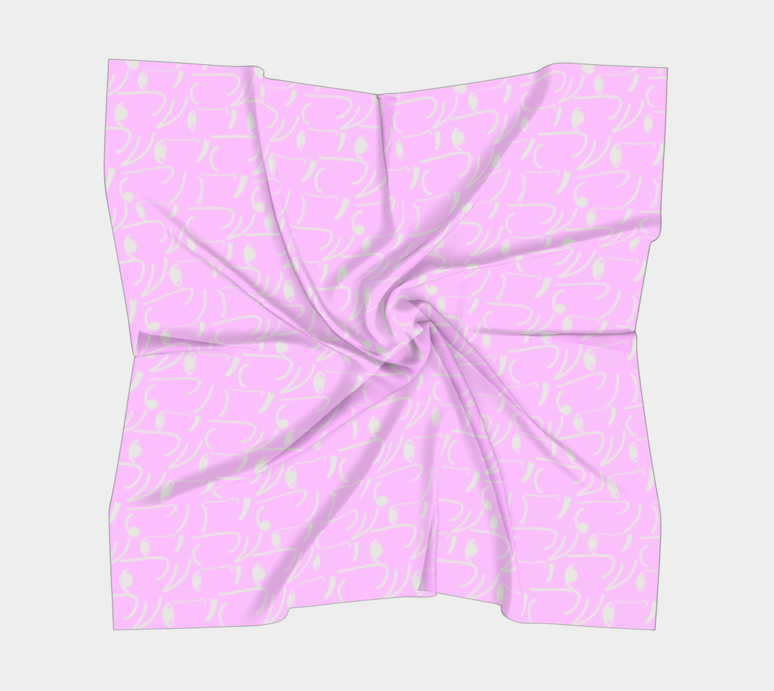 Pink Doodle Art Smiling Side Faces preview #5