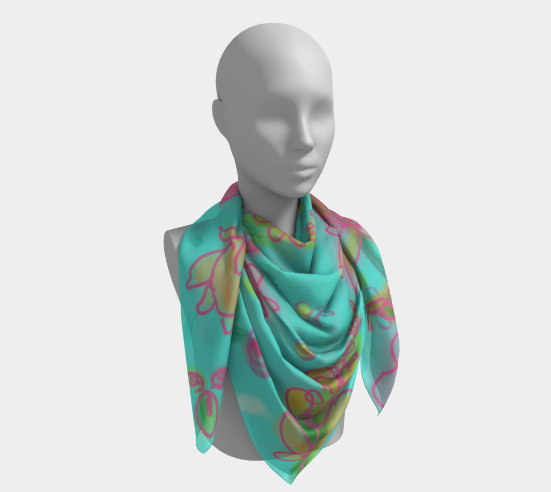 Foulard carré Floral preview #4