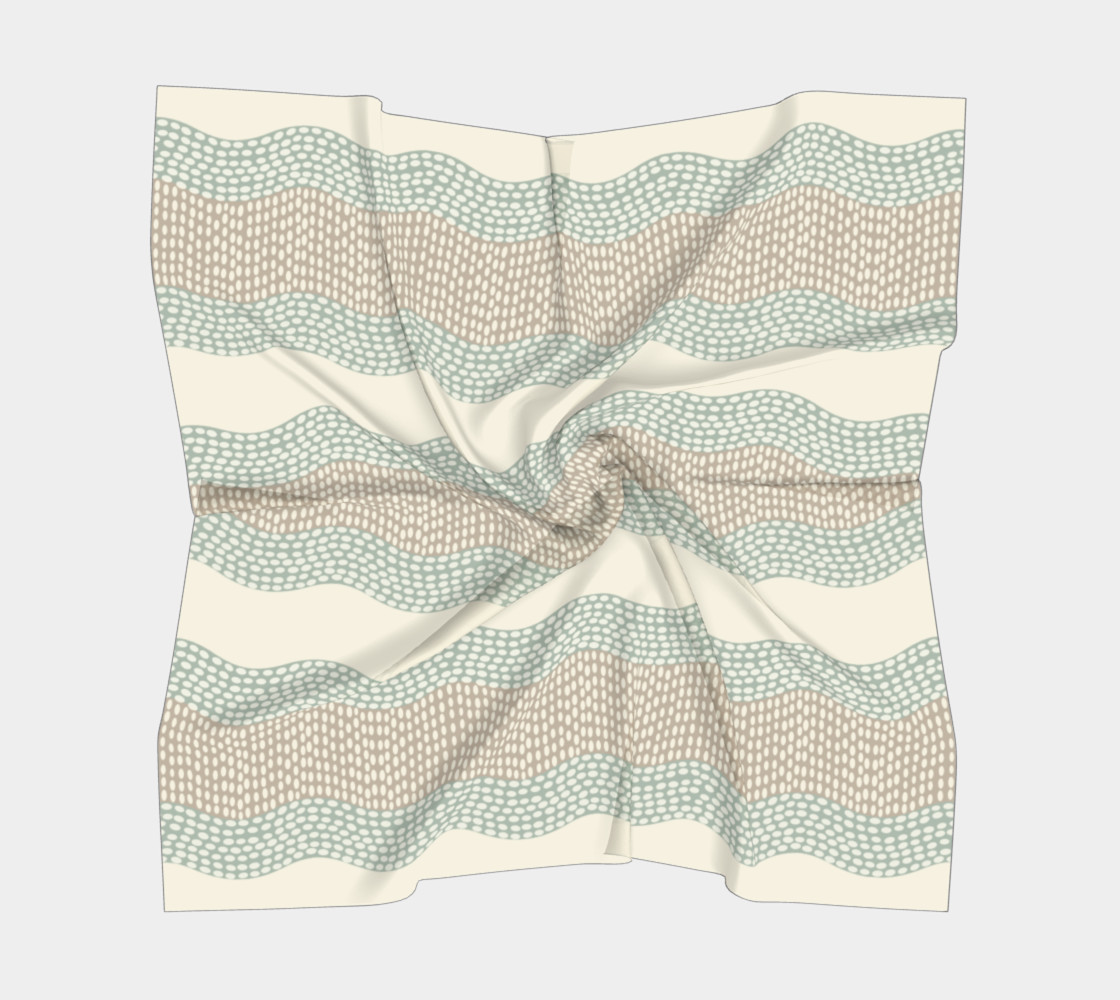 Wavy River 6 in Cream, Sage Green and Tan preview #5