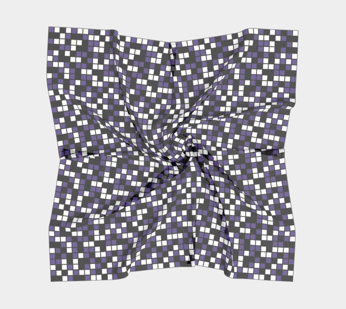 Aperçu de Ultra Violet Purple, Black, and White Random Mosaic Squares #5