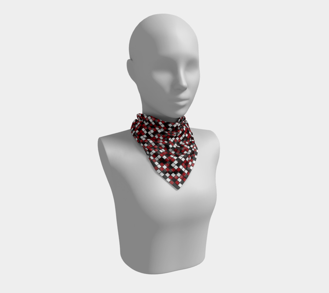 Dark Red, Black, and White Random Mosaic Squares preview #1
