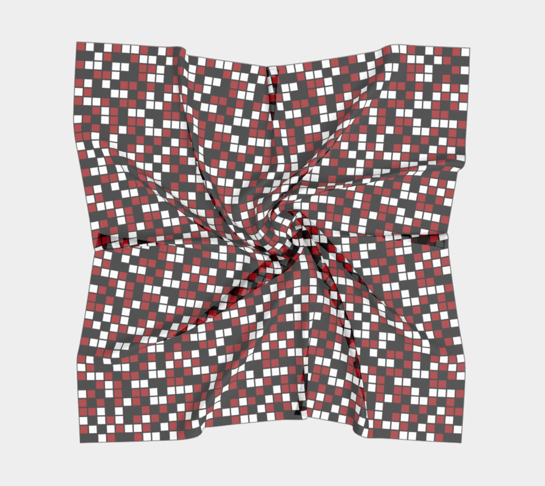 Dark Red, Black, and White Random Mosaic Squares preview #5
