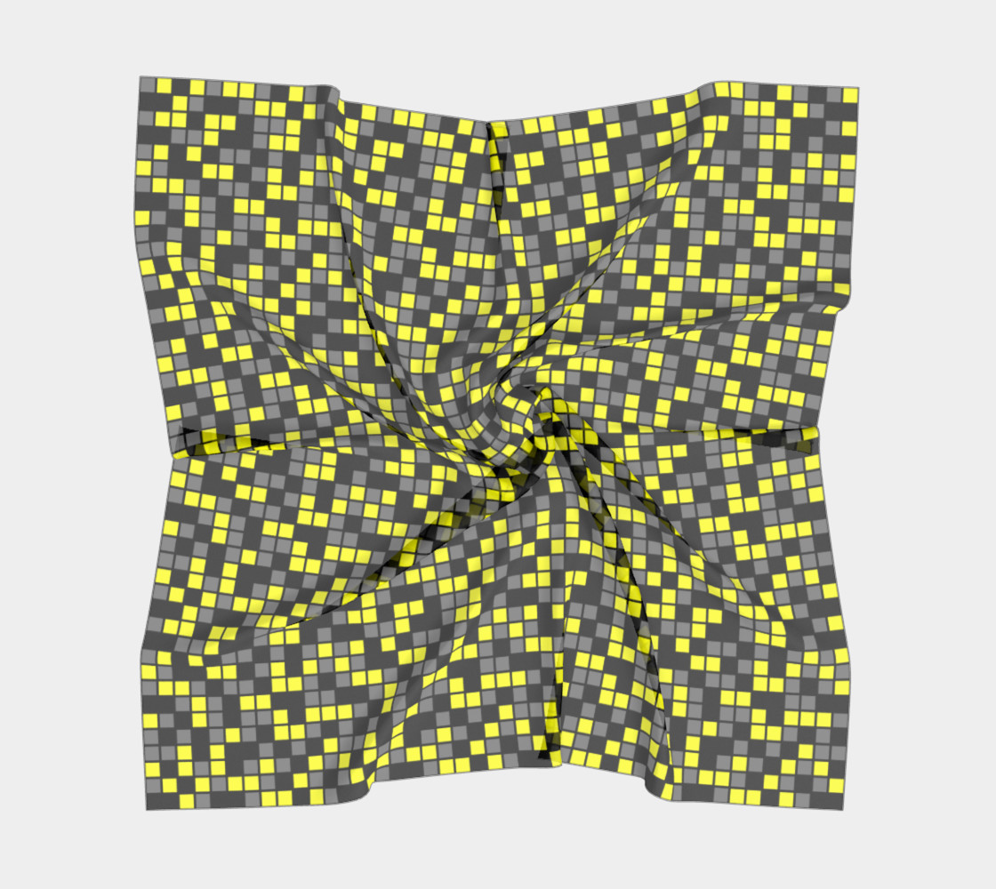 Yellow, Black, and Medium Grey Random Mosaic Squares preview #5