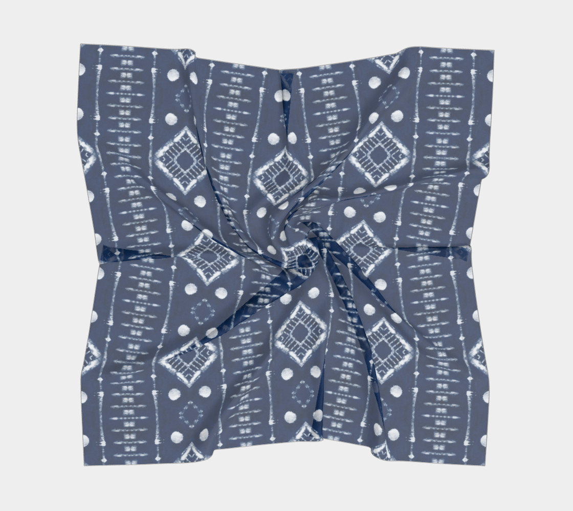 Faux Shibori Ladder in Navy Blue and White preview #5