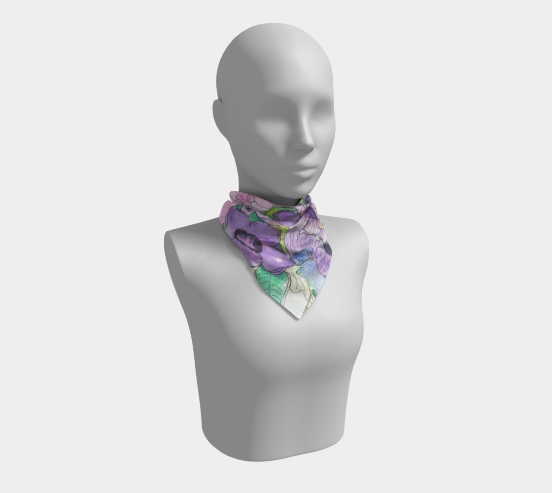Aperçu de Peony & Poppy Square Scarf #1