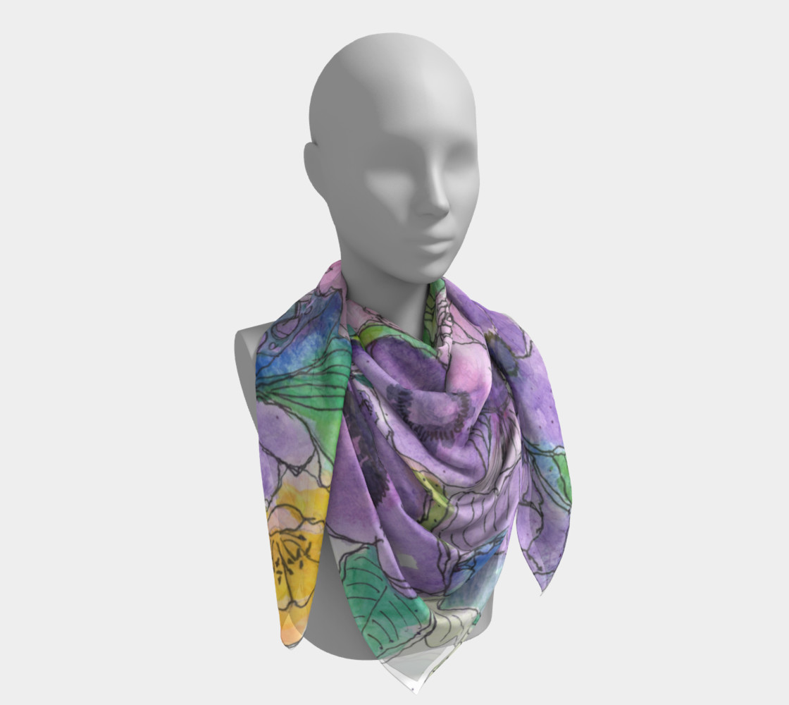 Aperçu de Peony & Poppy Square Scarf #4