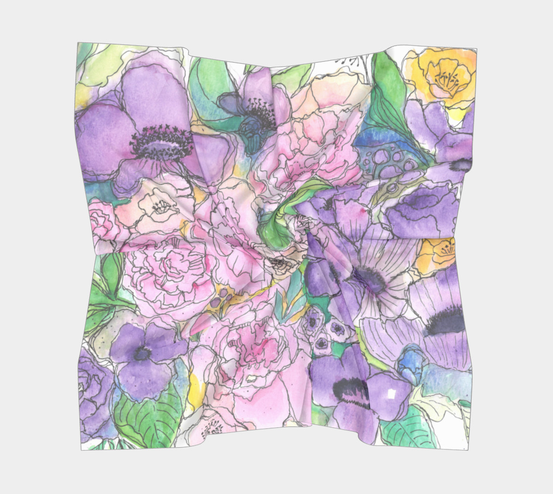Aperçu de Peony & Poppy Square Scarf #5