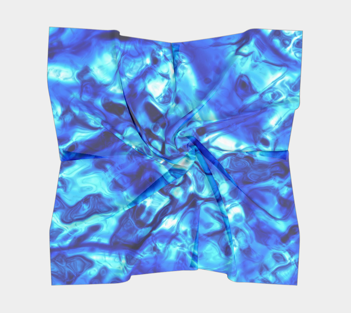 Aperçu de Glistening Blue Water Texture Big Square scarf #5