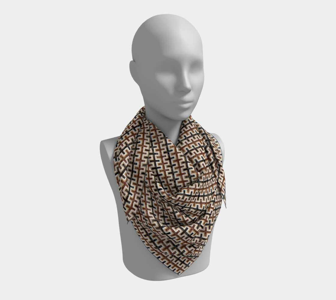 Aperçu de Black, Brown, Camel Brown, and White Southwest Blanket #3