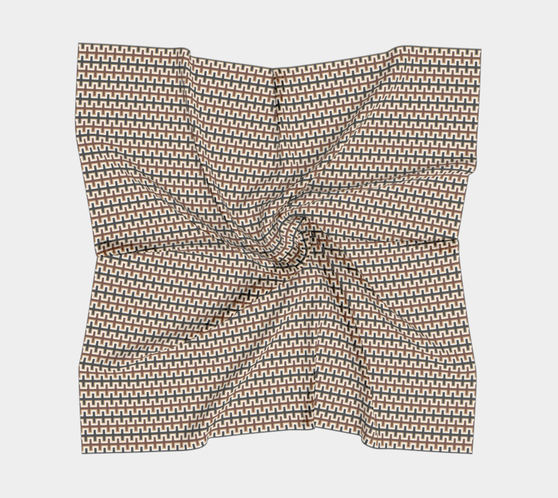 Aperçu de Black, Brown, Camel Brown, and White Southwest Blanket #5