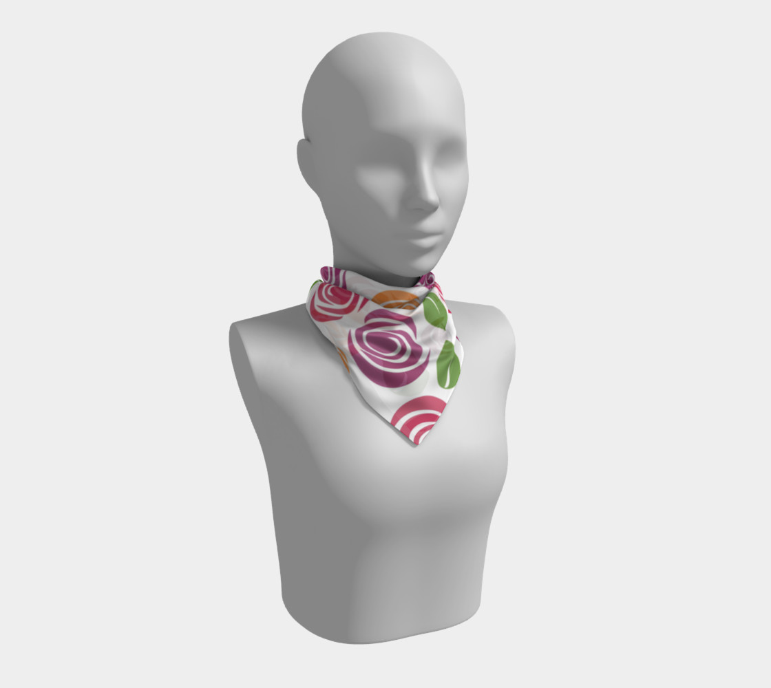 Abstract Roses Square Scarf preview #1