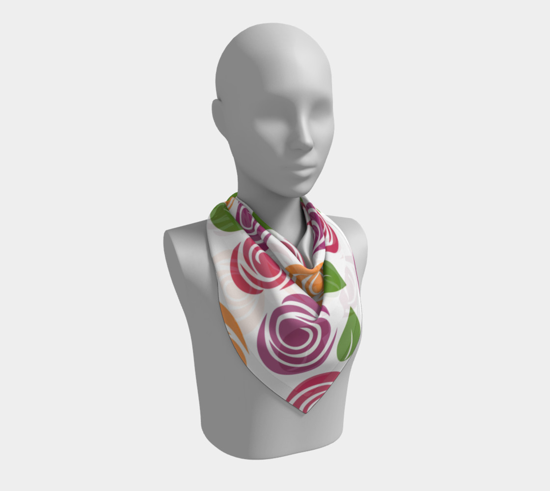 Abstract Roses Square Scarf preview #2