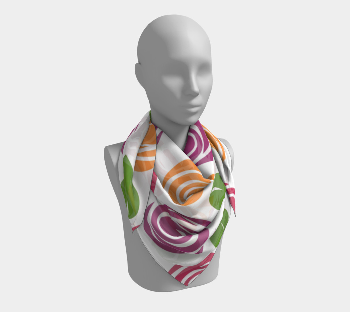 Abstract Roses Square Scarf preview #3