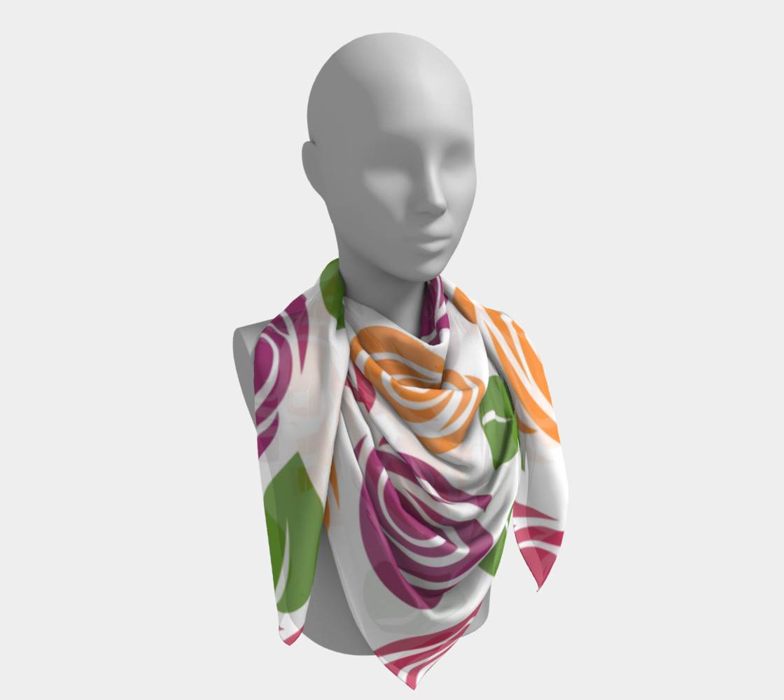 Abstract Roses Square Scarf preview #4