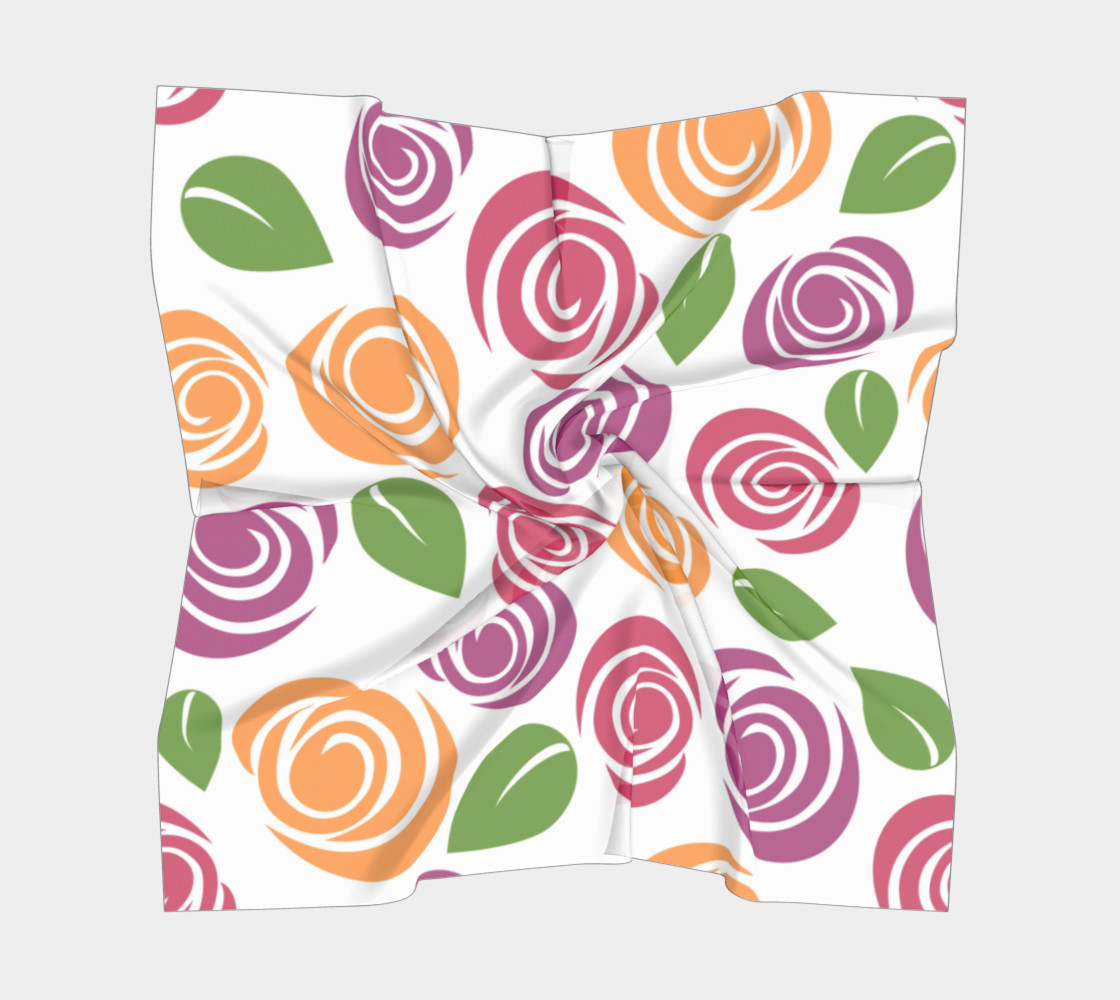 Abstract Roses Square Scarf preview #5