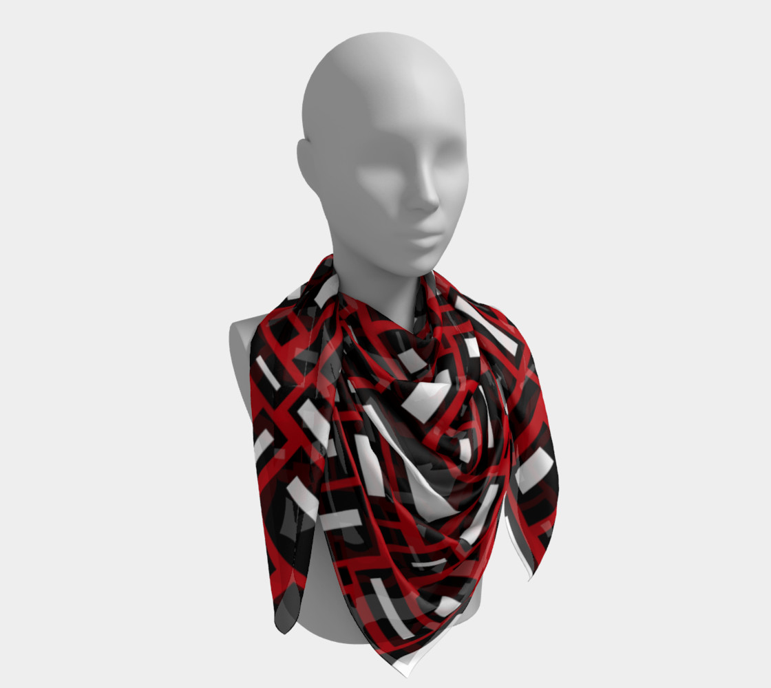 Simple Geometric in Black, White and Red 1 preview #4