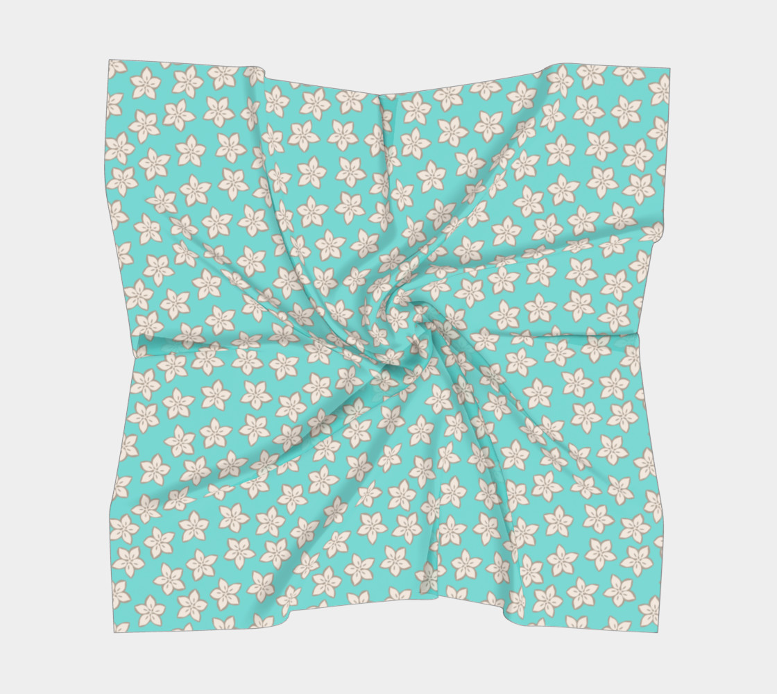 Cream and Turquoise Floral Print preview #5